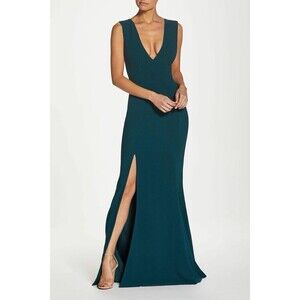 Dress The Population V-Neck Gown Size: Large